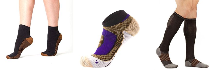 copper yarn socks